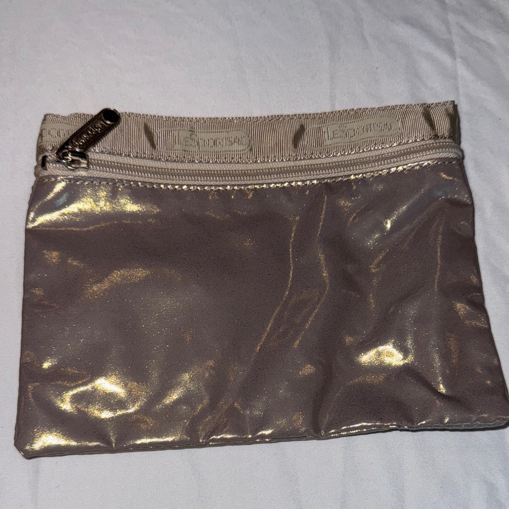 Mini LeSportsac Shimmering Gold Pouch